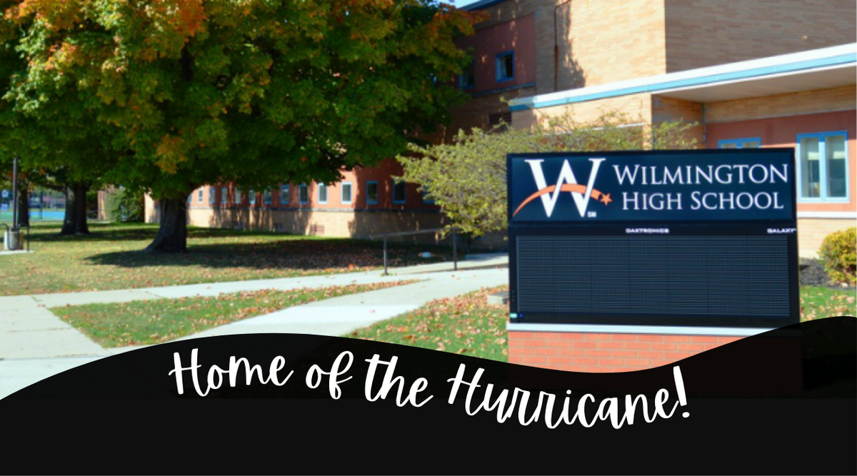 "Home of the Hurricane!" with picture of entrance